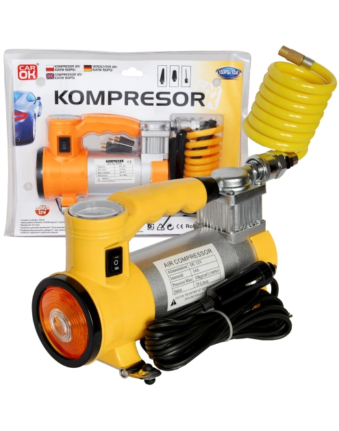 Zdjęcie: Kompresor 12V 10 atmosfer +  Latarka HD CAR OK