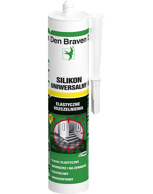 Zdjęcie: Silikon uniwersalny Silicone 1001U czarny 280 ml DEN BRAVEN