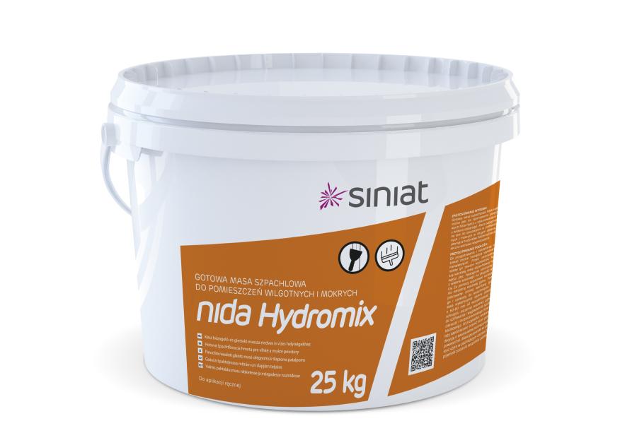 Zdjęcie: Masa szpachlowa gotowa Nida Hydromix 25 kg SINIAT