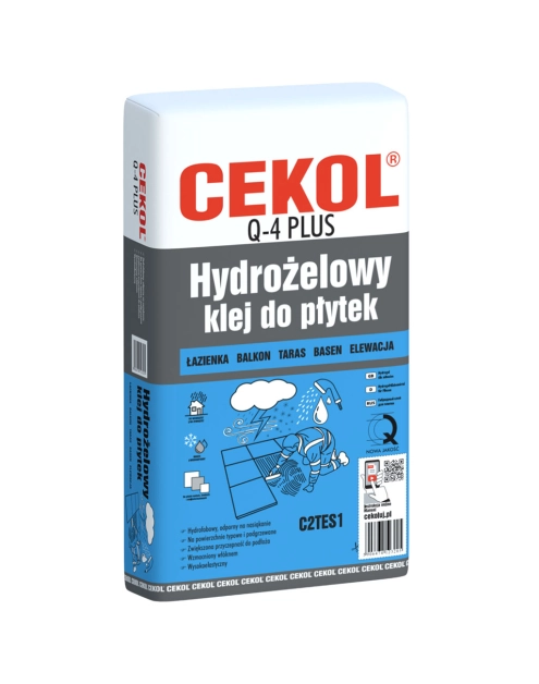 Zdjęcie: Klej do płytek Q-4 hydrożelowy 20 kg CEKOL