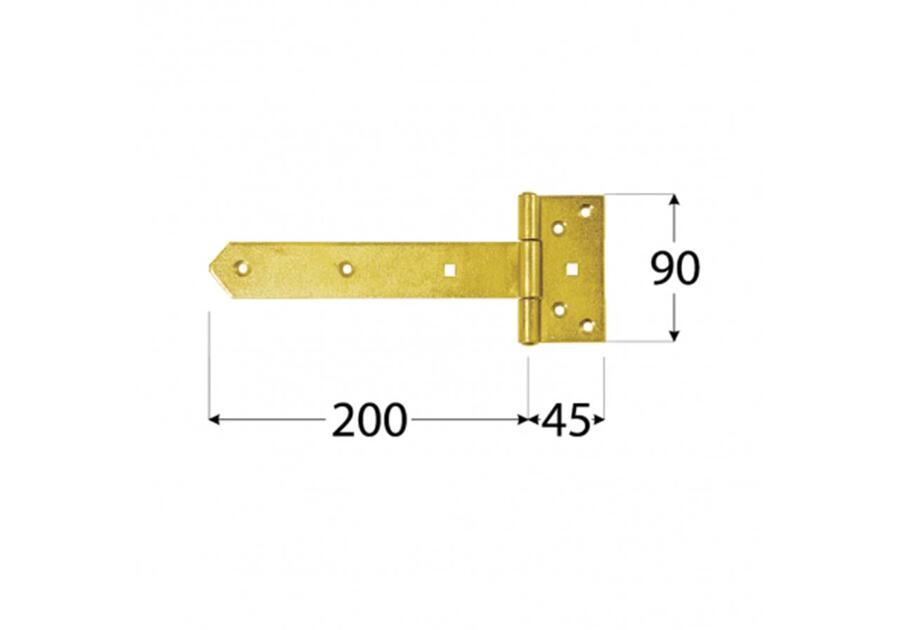 Zdjęcie: Zawias budowlany 200x45x1,5 mm DMX