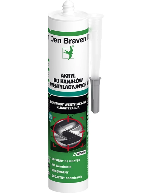 Zdjęcie: Akryl do kanałów wentylacyjnych Ventilation Sealant szary 280 ml DEN BRAVEN