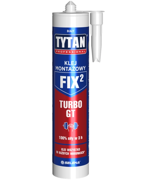 Zdjęcie: Klej montażowy biały FIX2 High Tack GT 290 ml TYTAN PROFESSIONAL