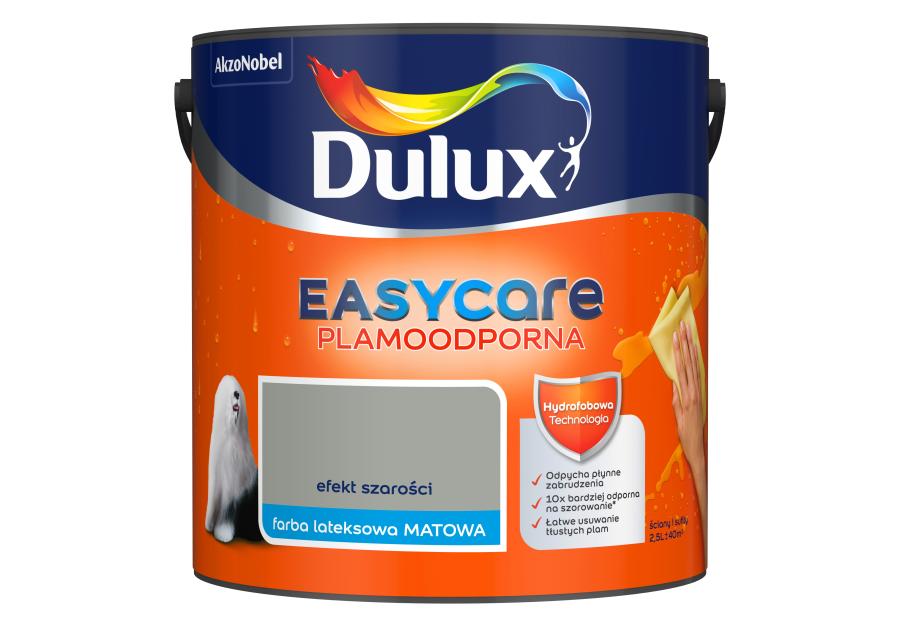 Zdjęcie: Farba lateksowa Easy Care efekt szarości 2,5 L DULUX