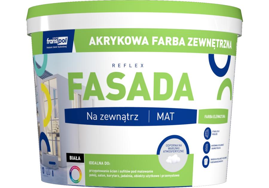 Zdjęcie: Farba fasadowa Reflex 10 L FRANS-POL