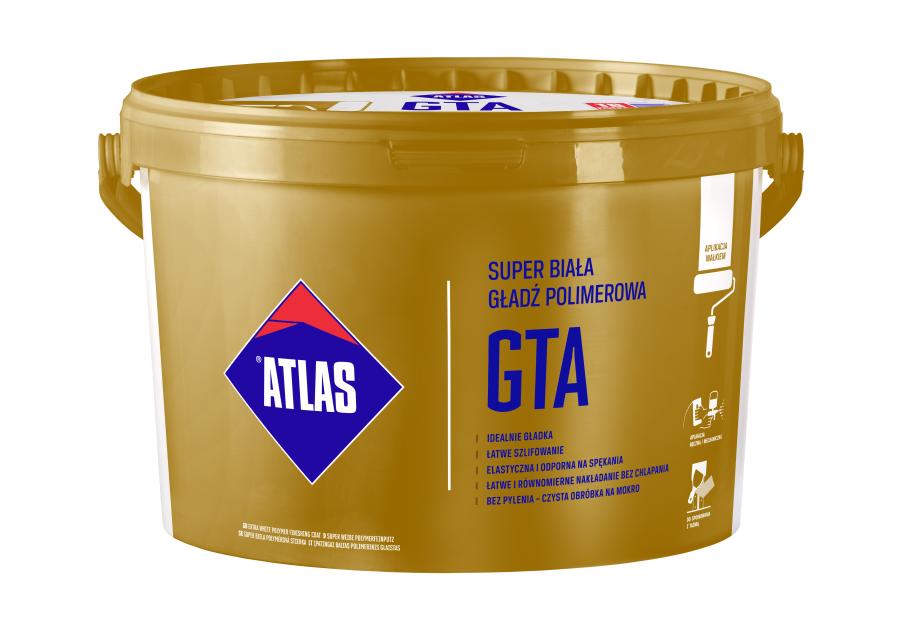 Zdjęcie: Gładź polimerowa Super biała 18 kg GTA ATLAS