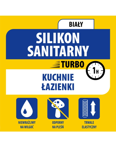 Zdjęcie: Silikon sanitarny TURBO 280 ml biały SOUDAL