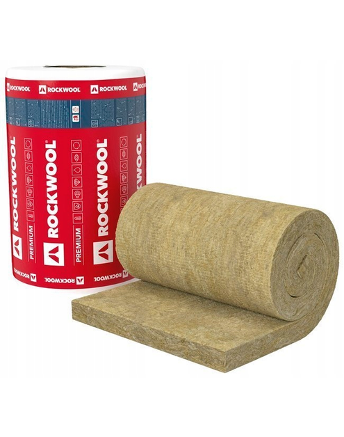 Zdjęcie: Mata z wełny skalnej Toprock Premium 180x2500x1000 mm ROCKWOOL