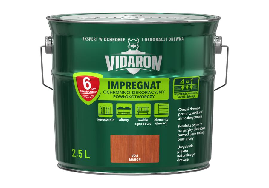 Zdjęcie: Impregnat powłokotwórczy mahoń V24 2,5 L VIDARON