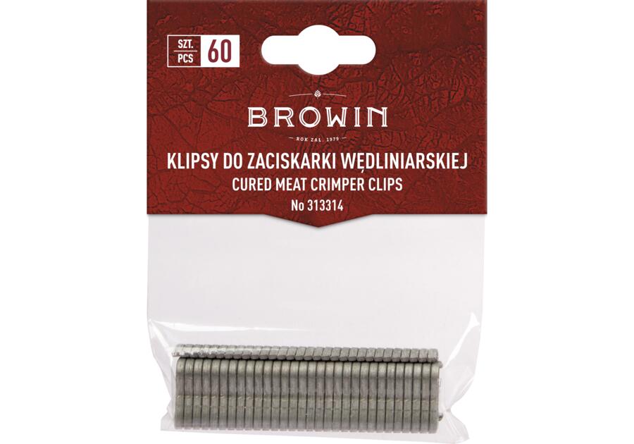 Zdjęcie: Klipsy do zaciskarki wędliniarskiej - 60 szt. BROWIN