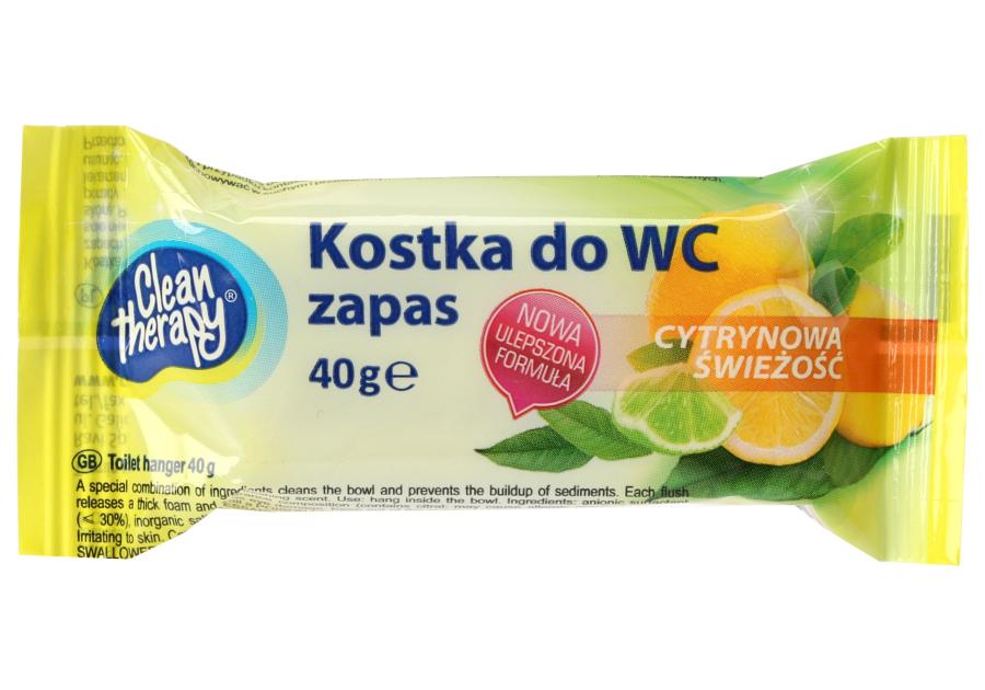 Zdjęcie: Kostka do WC 40 g cytrynowa świeżość CLEAN THERAPY