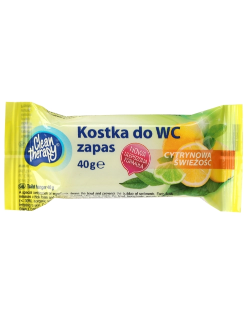 Zdjęcie: Kostka do WC 40 g cytrynowa świeżość CLEAN THERAPY