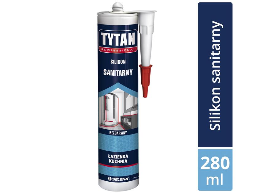 Zdjęcie: Silikon Sanitarny bezbarwny 280 ml TYTAN PROFESSIONAL