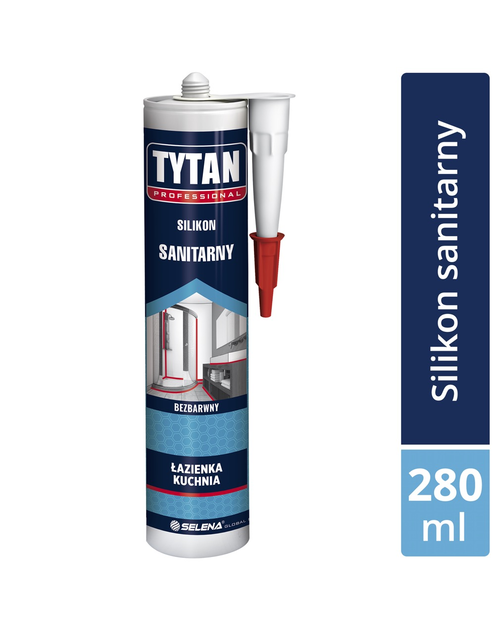 Zdjęcie: Silikon Sanitarny bezbarwny 280 ml TYTAN PROFESSIONAL