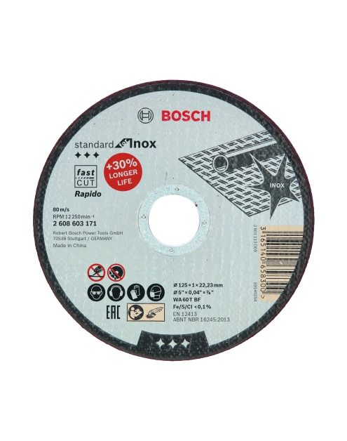 Zdjęcie: Tarcza do cięcia metalu 125x1 mm BOSCH