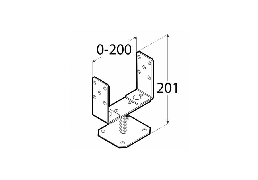 Zdjęcie: Podstawa słupa 60-200x136x4 mm DMX