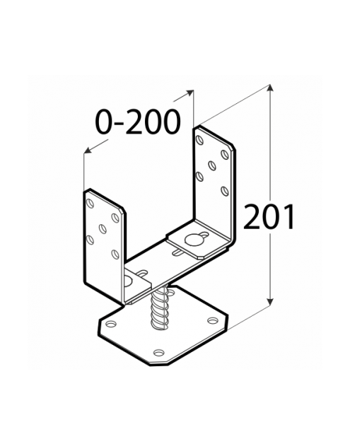 Zdjęcie: Podstawa słupa 60-200x136x4 mm DMX