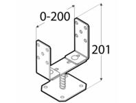 Zdjęcie: Podstawa słupa 60-200x136x4 mm DMX