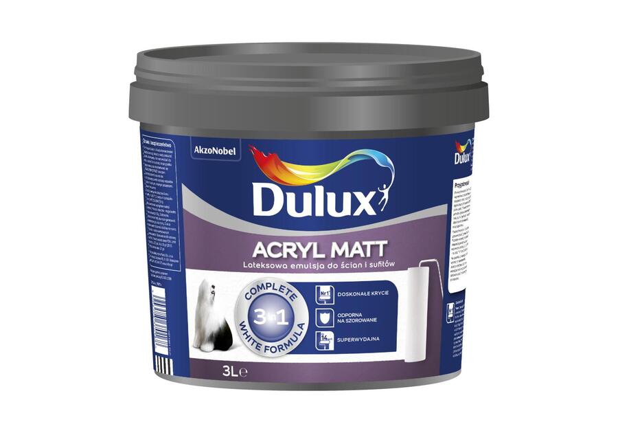 Zdjęcie: Farba do ścian i sufitów Acryl Mat 3 L biała DULUX