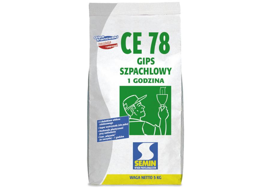 Zdjęcie: Gips szpachlowy Ce 78 - 5 kg SEMIN