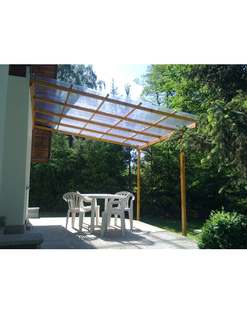 Zdjęcie: Płyta trapezowa PVC 90X250 cm/0,8 mm Trapez 70/18 dymna brąz ROBELIT