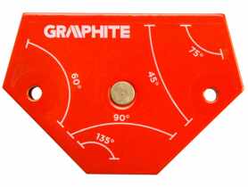 Spawalniczy kątownik magnetyczny 64 x 95 x 14 mm, udźwig 11.4 kg GRAPHITE