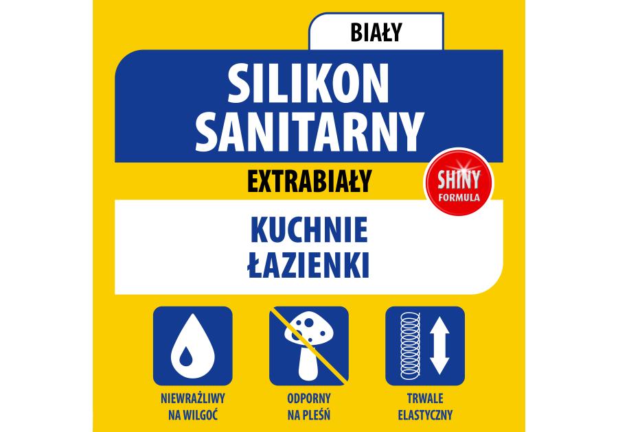 Zdjęcie: Silikon sanitarny extra biały 280 ml SOUDAL