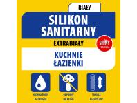 Zdjęcie: Silikon sanitarny extra biały 280 ml SOUDAL