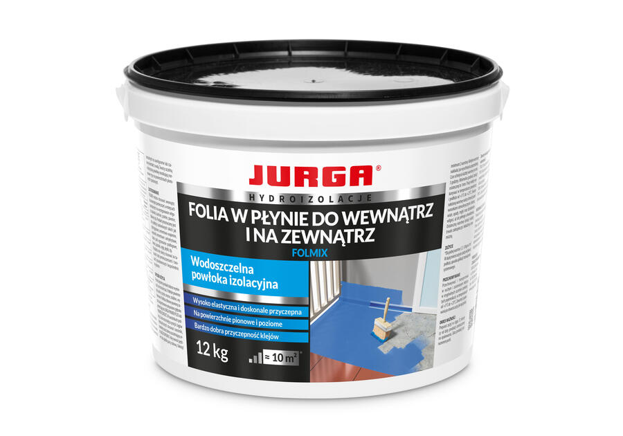 Zdjęcie: Folia w płynie pod okładziny ceramiczne do wewnątrz i na zewnątrz Folmix 12kg JURGA