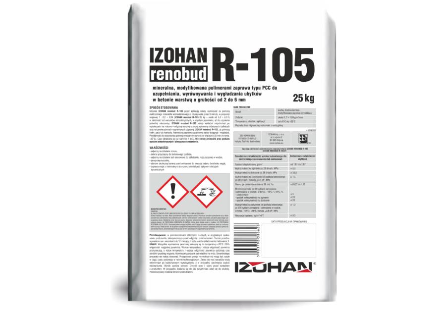 Zdjęcie: Szpachla naprawcza Rnobud R-105, 2-6 mm IZOHAN