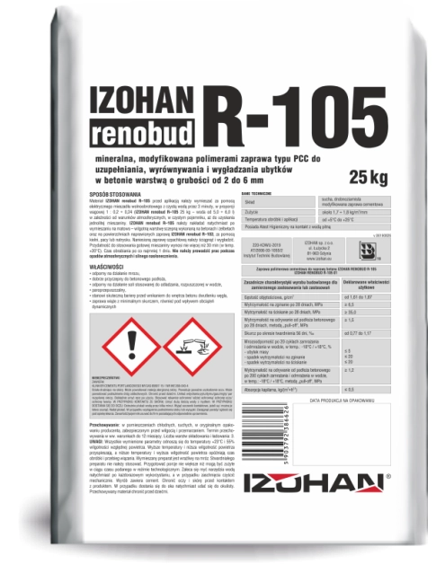 Zdjęcie: Szpachla naprawcza Rnobud R-105, 2-6 mm IZOHAN