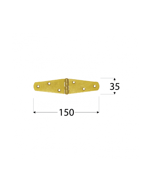 Zdjęcie: Zawias trójkątny splatany 15x3,5 cm ZTS 150 DMX