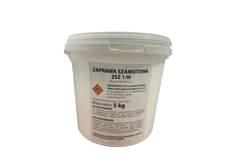 Zdjęcie: Zaprawa szamotowa ZSZ 1/III - 5 kg TABEX-OZMO