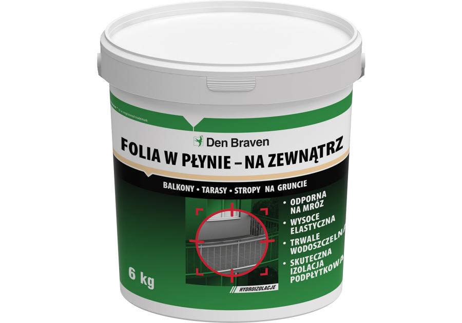 Zdjęcie: Folia w płynie do zewnątrz szary 6 kg Sanitary Foil Extra DEN BRAVEN