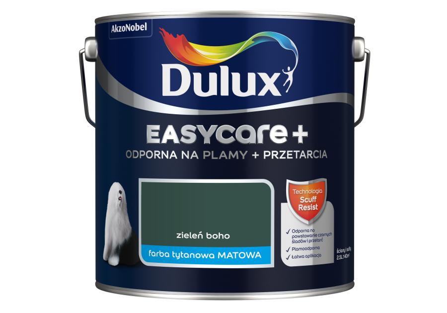 Zdjęcie: Farba lateksowa EasyCare+ Zieleń Boho 2,5 L DULUX