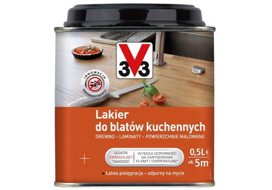 Zdjęcie: Lakier do blatów kuchennych bezbarwny satyna 0,5 L V33