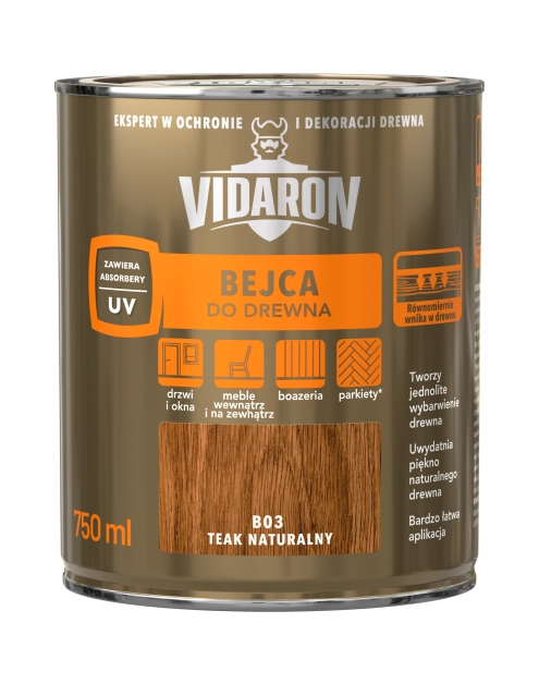 Zdjęcie: Bejca teak naturalny B03 0,75 L VIDARON