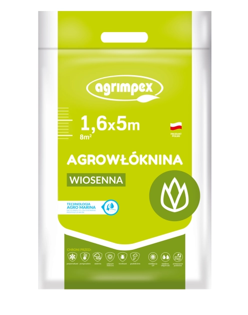 Zdjęcie: Agrowłóknina osłaniająca wiosenna Agro-Marina 17 g turkusowa 1,6 x 5 m AGRIMPEX