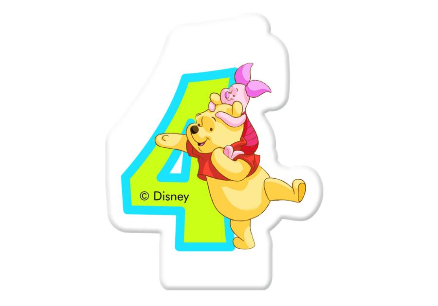 Zdjęcie: Świeczka urodzinowa Winnie Party Favors 4 DISNEY