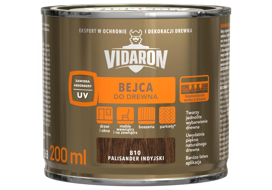 Zdjęcie: Bejca palisander indyjski B10 0,2 L VIDARON