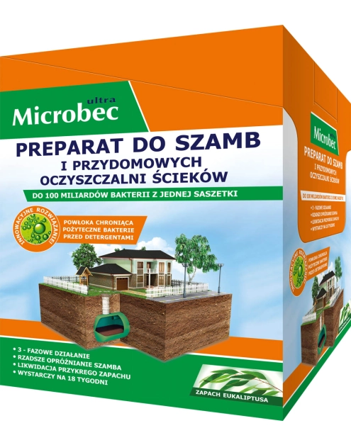 Zdjęcie: Preparat do szamb Microbec Ultra 25 g eukaliptus BROS