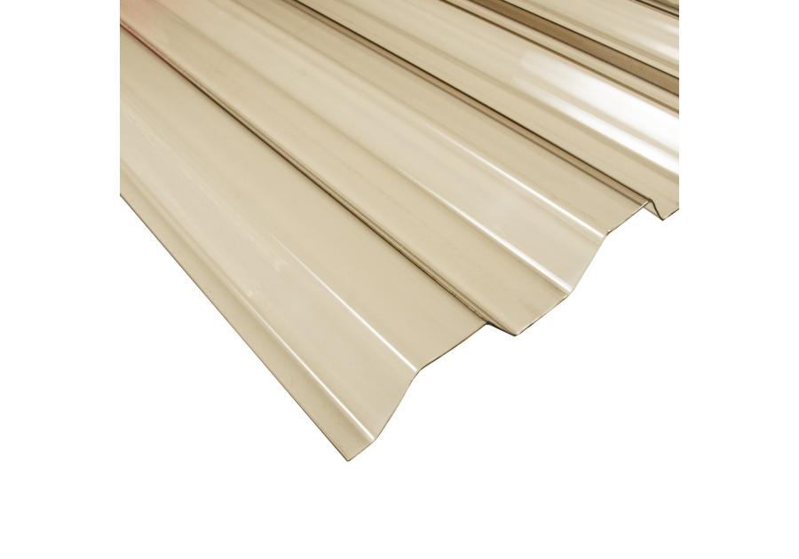 Zdjęcie: Płyta PVC 90x200 cm - 0,8 mm Trapez 70/18 dymna ROBELIT