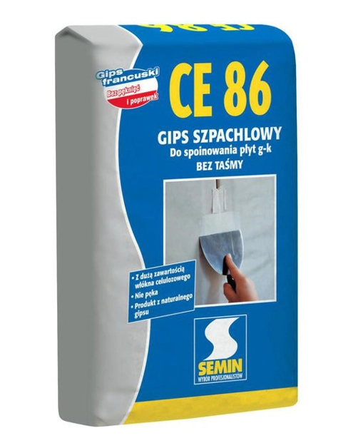 Zdjęcie: Gips szpachlowy so sponowania płyt G-K Ce 86 - 5 kg SEMIN