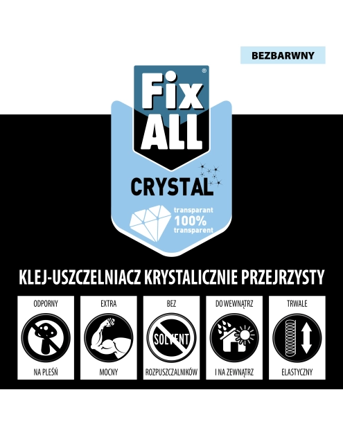 Zdjęcie: Uszczelniacz hybrydowy Fixall crystal 290 ml SOUDAL