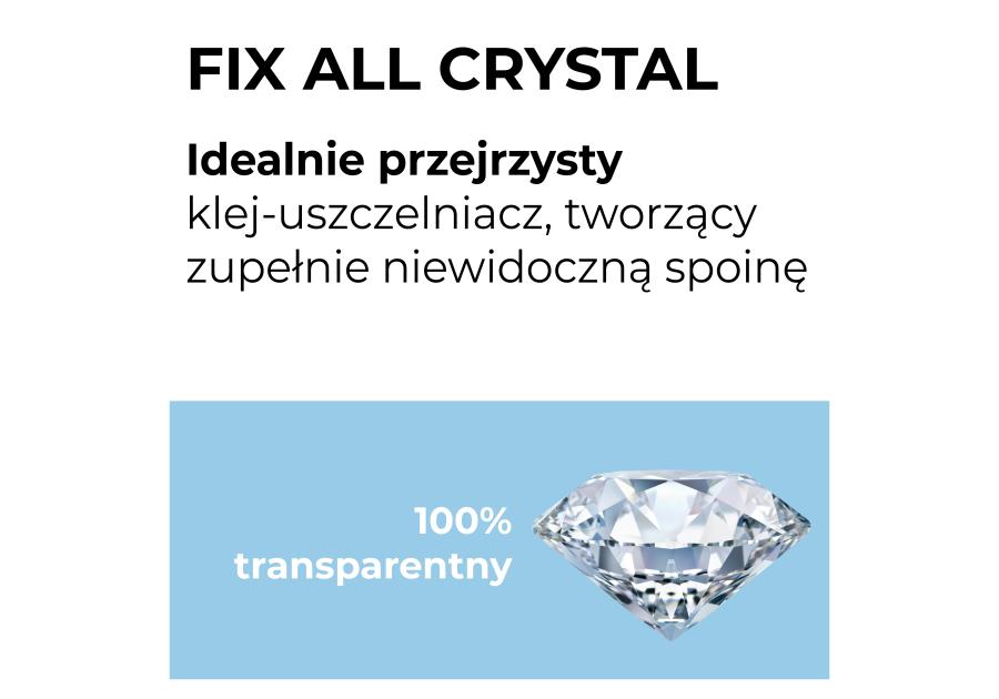 Zdjęcie: Uszczelniacz hybrydowy Fixall crystal 290 ml SOUDAL