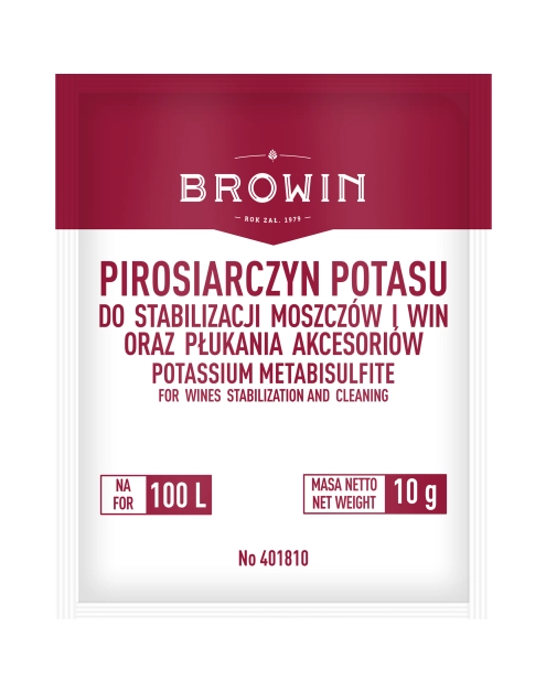 Zdjęcie: Pirosiarczyn potasu 10 g BROWIN