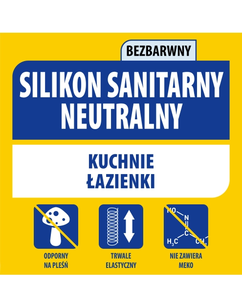 Zdjęcie: Silikon sanitarny neutralny 280 ml bezbarwny SOUDAL