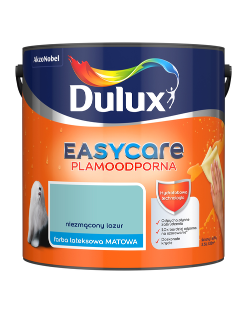 Zdjęcie: Farba do wnętrz EasyCare 2,5 L niezmącony lazur DULUX