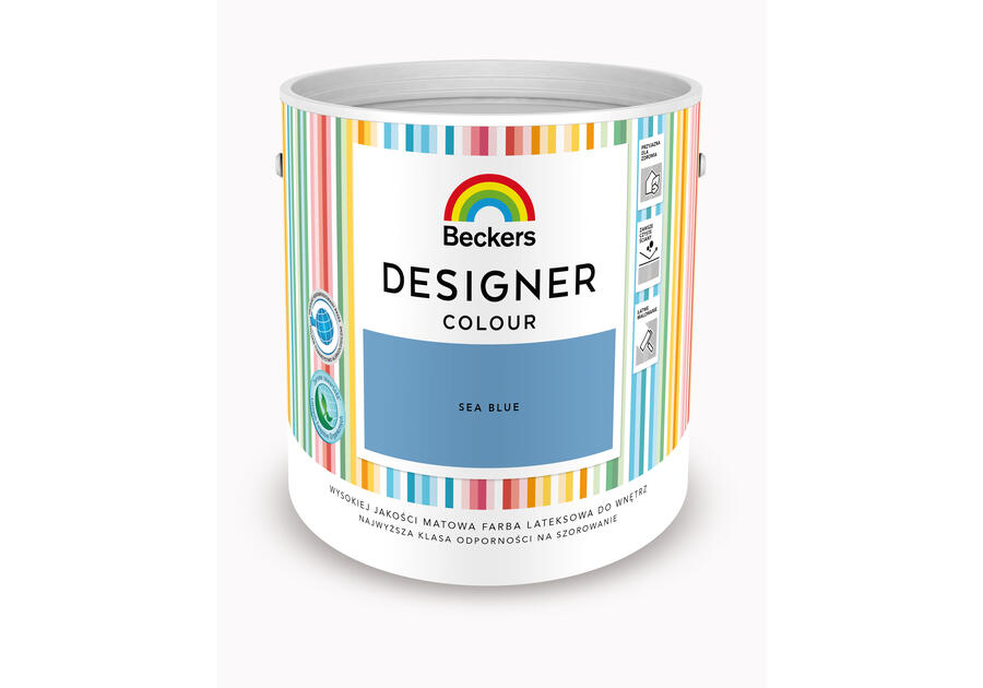 Zdjęcie: Farba lateksowa Designer Colour Sea Blue 2,5 L BECKERS