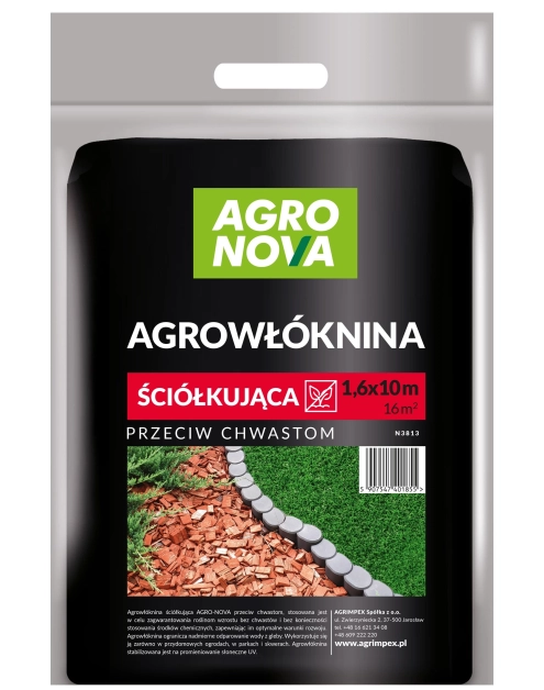 Zdjęcie: Agrowłóknina ściółkująca czarna 1,6 x 10 m AGRO-NOVA